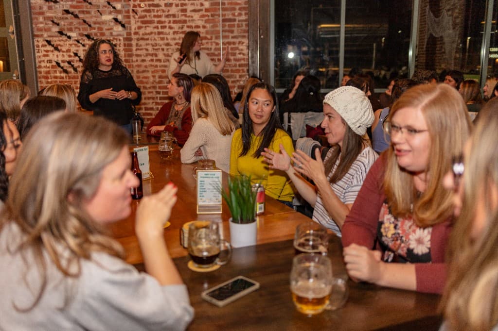 Group of women gathered at a RealRoots community outing